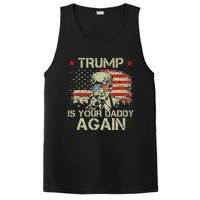 Retro American Flag Trump24 Funny Trump Is Your Daddy Again PosiCharge Competitor Tank