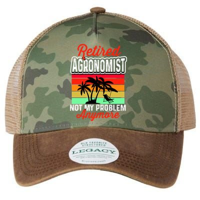 Retired AGRONOMIST Funny Legacy Tie Dye Trucker Hat