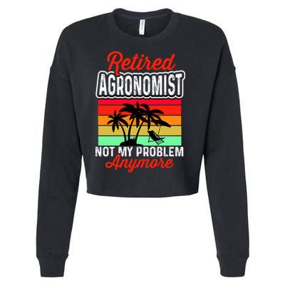 Retired AGRONOMIST Funny Cropped Pullover Crew