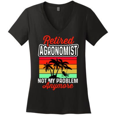 Retired AGRONOMIST Funny Women's V-Neck T-Shirt