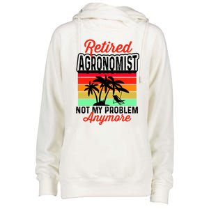 Retired AGRONOMIST Funny Womens Funnel Neck Pullover Hood