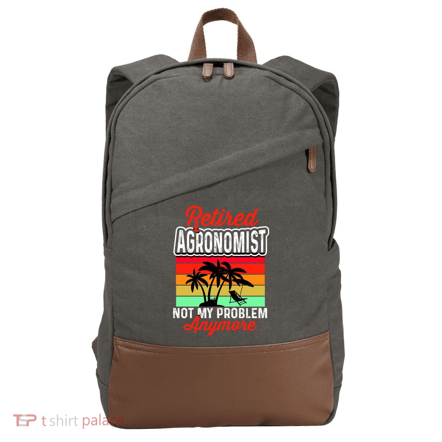 Retired AGRONOMIST Funny Cotton Canvas Backpack