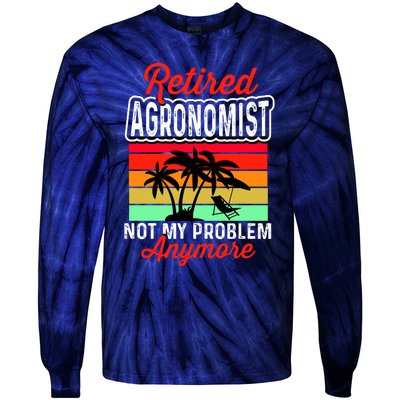 Retired AGRONOMIST Funny Tie-Dye Long Sleeve Shirt