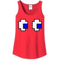 Retro Arcade Game Ghost Eyes Ladies Essential Tank