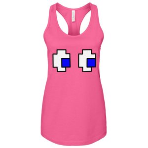 Retro Arcade Game Ghost Eyes Women's Racerback Tank