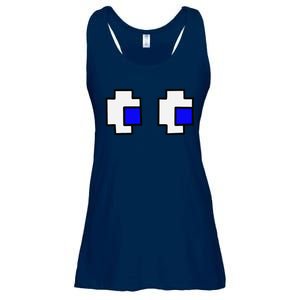 Retro Arcade Game Ghost Eyes Ladies Essential Flowy Tank