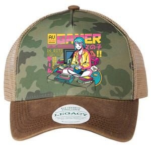 Retro Anime Gamer Girl Classic Legacy Tie Dye Trucker Hat