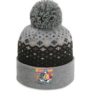 Retro Anime Gamer Girl Classic The Baniff Cuffed Pom Beanie