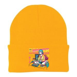 Retro Anime Gamer Girl Classic Knit Cap Winter Beanie