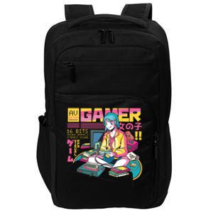 Retro Anime Gamer Girl Classic Impact Tech Backpack