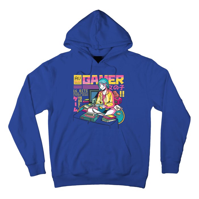 Retro Anime Gamer Girl Classic Hoodie