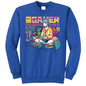 Retro Anime Gamer Girl Classic Sweatshirt