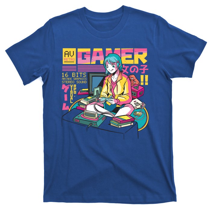 Retro Anime Gamer Girl Classic T-Shirt