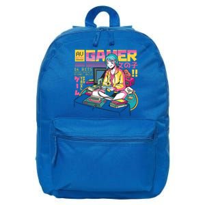 Retro Anime Gamer Girl Classic 16 in Basic Backpack