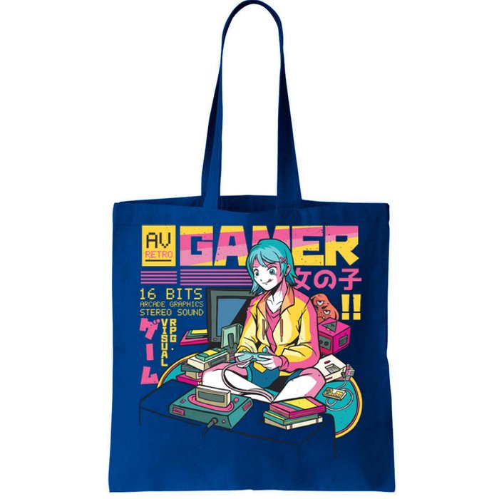 Retro Anime Gamer Girl Classic Tote Bag