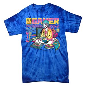 Retro Anime Gamer Girl Classic Tie-Dye T-Shirt