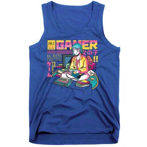 Retro Anime Gamer Girl Classic Tank Top