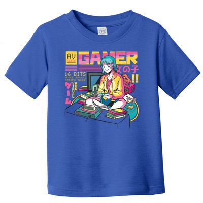 Retro Anime Gamer Girl Classic Toddler T-Shirt