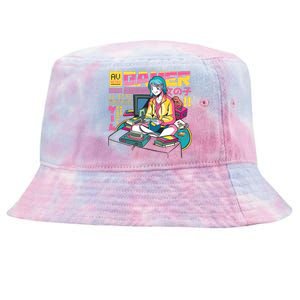 Retro Anime Gamer Girl Classic Tie-Dyed Bucket Hat