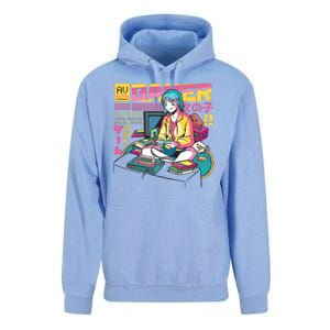 Retro Anime Gamer Girl Classic Unisex Surf Hoodie