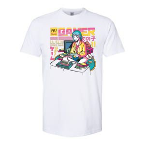 Retro Anime Gamer Girl Classic Softstyle CVC T-Shirt