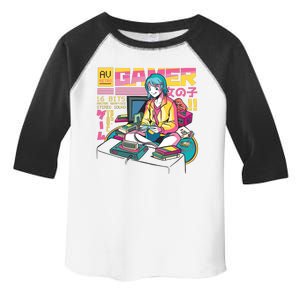 Retro Anime Gamer Girl Classic Toddler Fine Jersey T-Shirt