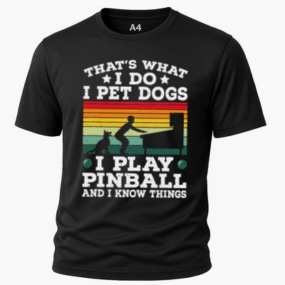 Retro Arcade Game Machine Gamer Pet Dogs Play Pinball Performance Shirt