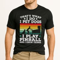 Retro Arcade Game Machine Gamer Pet Dogs Play Pinball Cooling Performance Crew T-Shirt