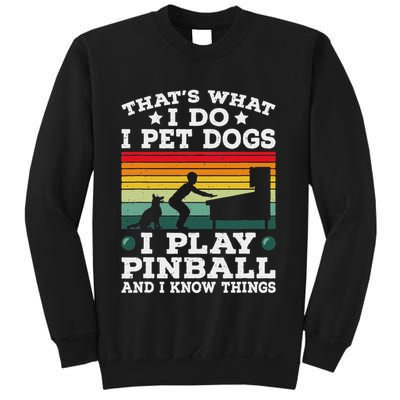 Retro Arcade Game Machine Gamer Pet Dogs Play Pinball Sweatshirt