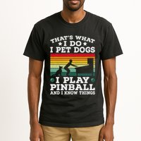 Retro Arcade Game Machine Gamer Pet Dogs Play Pinball Tall T-Shirt