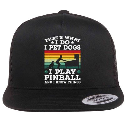 Retro Arcade Game Machine Gamer Pet Dogs Play Pinball Flatbill Hat