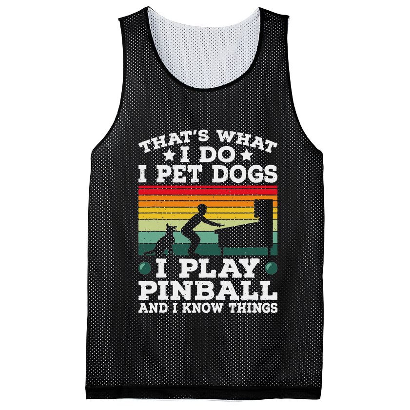 Retro Arcade Game Machine Gamer Pet Dogs Play Pinball Mesh Reversible Basketball Jersey Tank