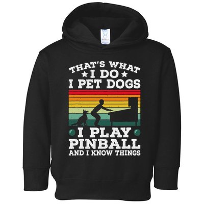 Retro Arcade Game Machine Gamer Pet Dogs Play Pinball Toddler Hoodie