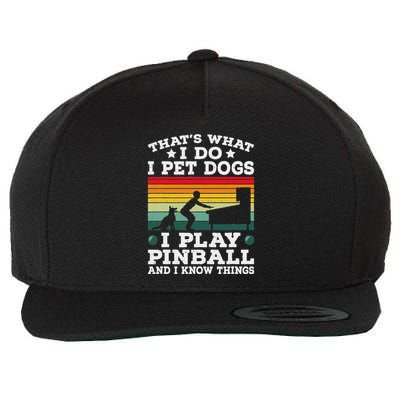 Retro Arcade Game Machine Gamer Pet Dogs Play Pinball Wool Snapback Cap
