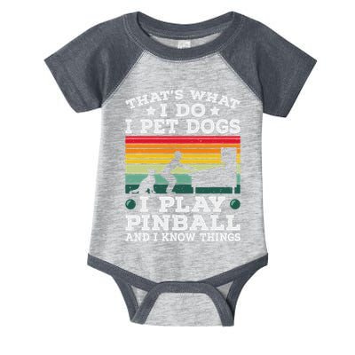 Retro Arcade Game Machine Gamer Pet Dogs Play Pinball Infant Baby Jersey Bodysuit