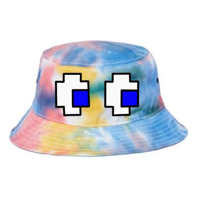 Retro Arcade Game Ghost Eyes Halloween Group Costume Tie Dye Newport Bucket Hat