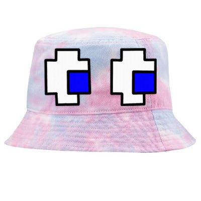 Retro Arcade Game Ghost Eyes Halloween Group Costume Tie-Dyed Bucket Hat