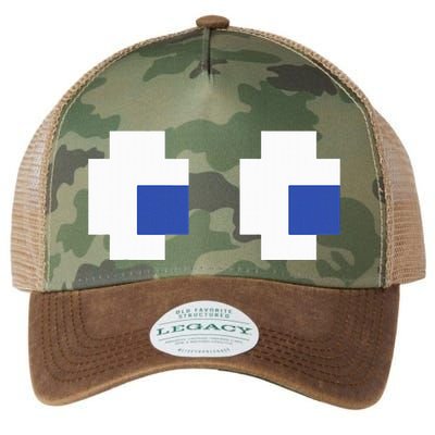Retro Arcade Game Ghost Eyes Halloween Group Costume Legacy Tie Dye Trucker Hat