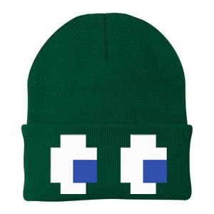 Retro Arcade Game Ghost Eyes Halloween Group Costume Knit Cap Winter Beanie