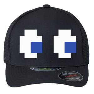 Retro Arcade Game Ghost Eyes Halloween Group Costume Flexfit Unipanel Trucker Cap