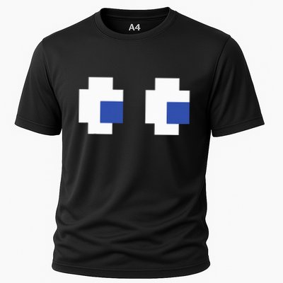 Retro Arcade Game Ghost Eyes Halloween Group Costume Performance Shirt