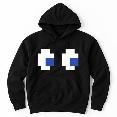 Retro Arcade Game Ghost Eyes Halloween Group Costume Hoodie