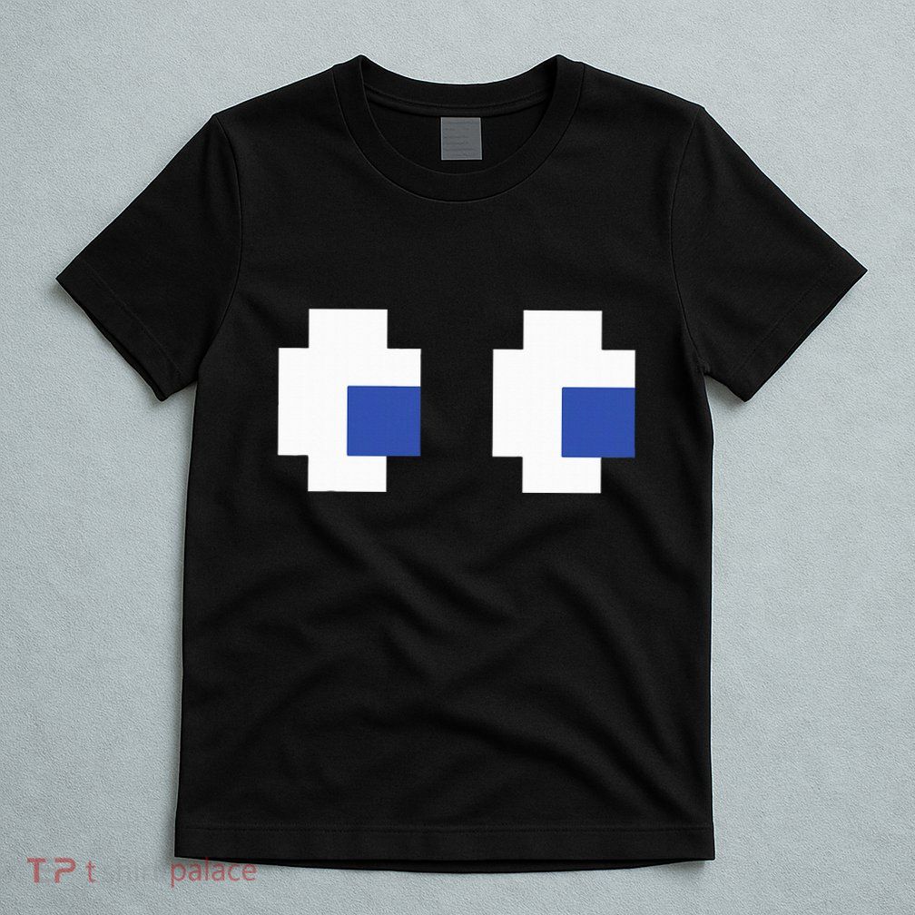 Retro Arcade Game Ghost Eyes Halloween Group Costume T-Shirt