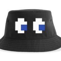 Retro Arcade Game Ghost Eyes Halloween Group Costume Sustainable Bucket Hat