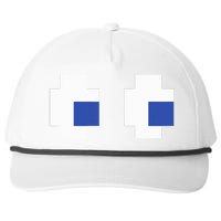 Retro Arcade Game Ghost Eyes Halloween Group Costume Snapback Five-Panel Rope Hat