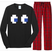 Retro Arcade Game Ghost Eyes Halloween Group Costume Long Sleeve Pajama Set