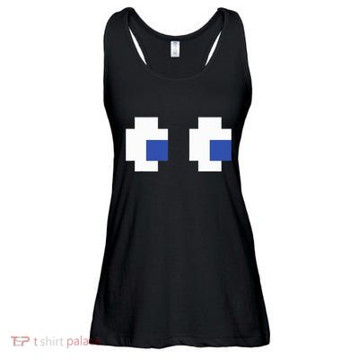 Retro Arcade Game Ghost Eyes Halloween Group Costume Ladies Essential Flowy Tank
