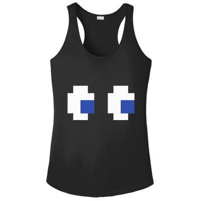 Retro Arcade Game Ghost Eyes Halloween Group Costume Ladies PosiCharge Competitor Racerback Tank