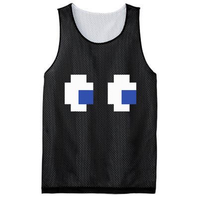 Retro Arcade Game Ghost Eyes Halloween Group Costume Mesh Reversible Basketball Jersey Tank