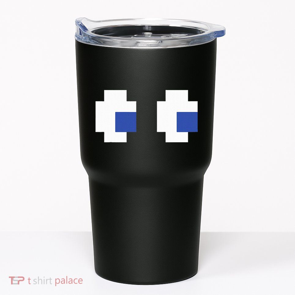 Retro Arcade Game Ghost Eyes Halloween Group Costume Tumbler